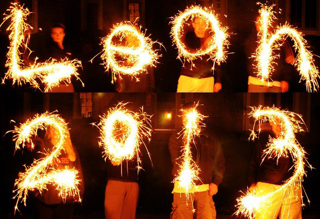 Leah 2013 written with sparklers