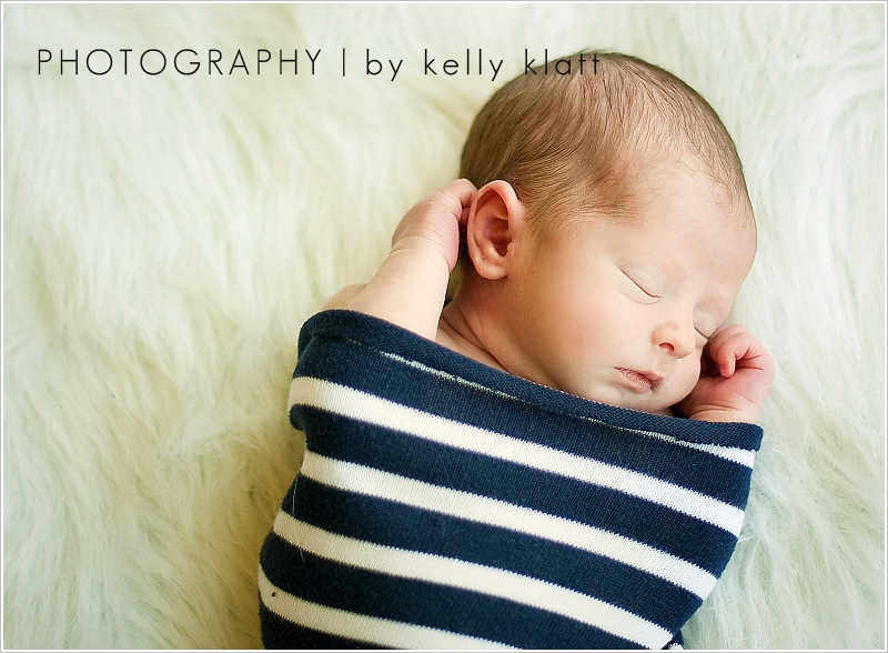 Newborn portrait of sleeping baby by Kelly Klatt Photography