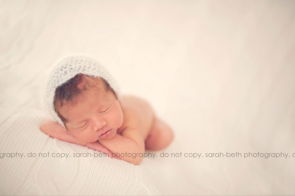 Portrait of sleeping newborn by Sarah-Beth Photography