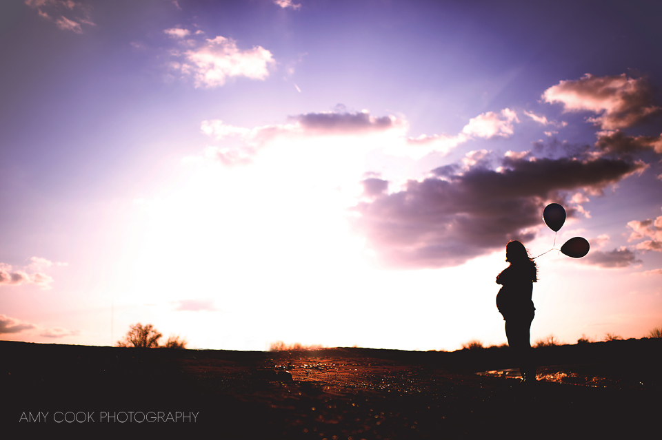 Maternity silhouette by Amy Cook Photography