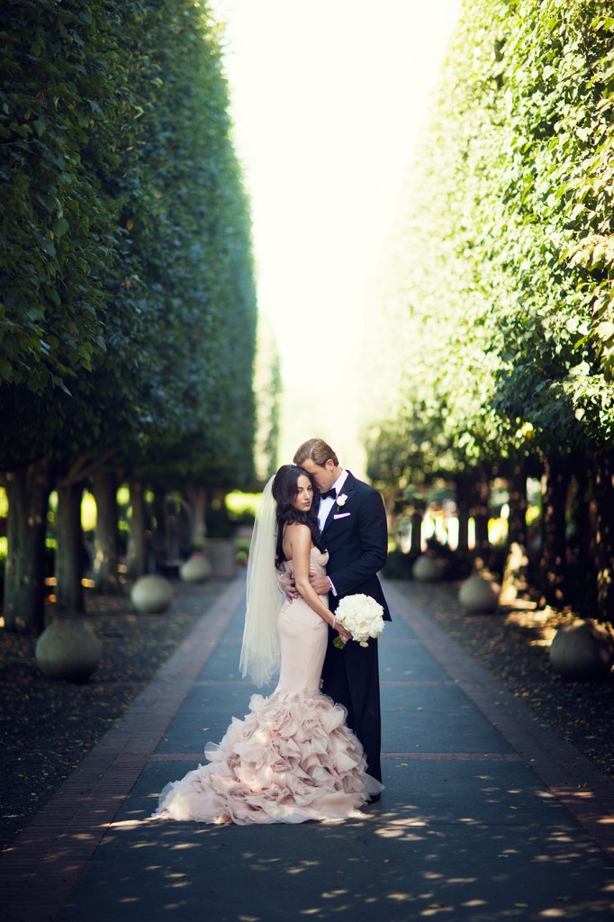 three nails photography _ wedding photography _ girl holding bouquet _ trees in background