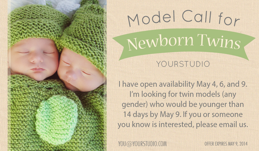 Model Call Newborn Twins