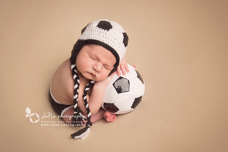 Vancouver-newborn-photography-JaNa-soccer-ball-prop
