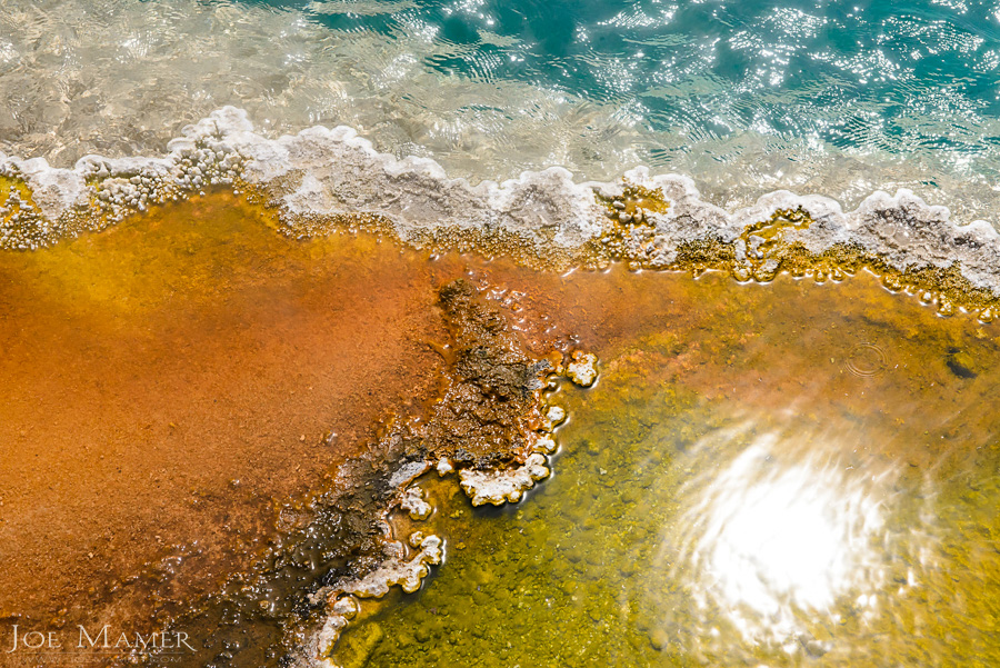 Detail of Black Pool Geyser in the Lower Group of West Thumb Basin.