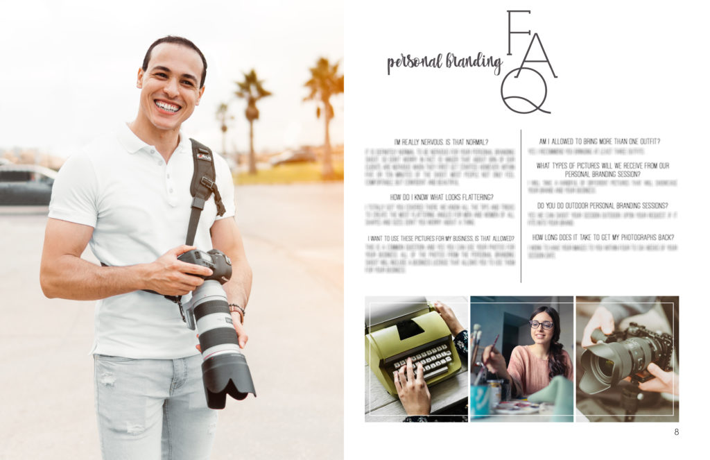 Personal Branding Photography Welcome Packet