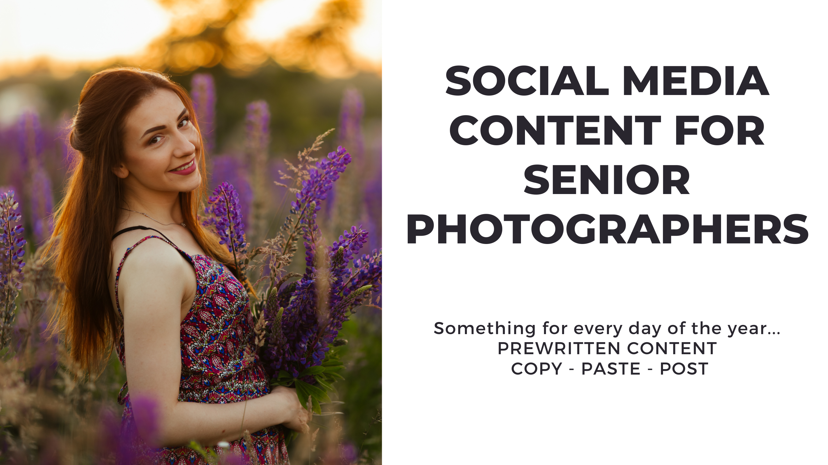 senior photography social media content