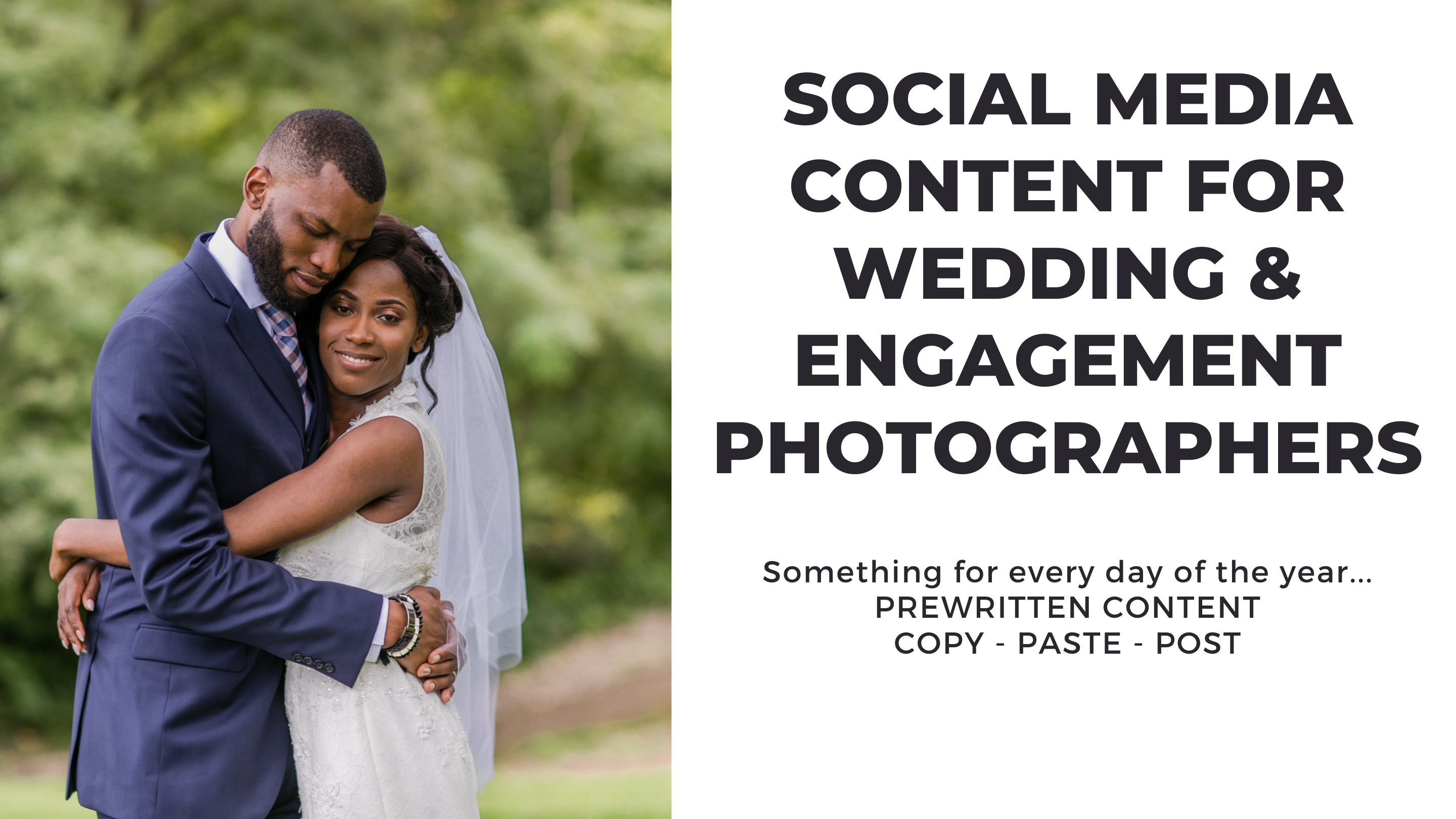 wedding and engagement social media content