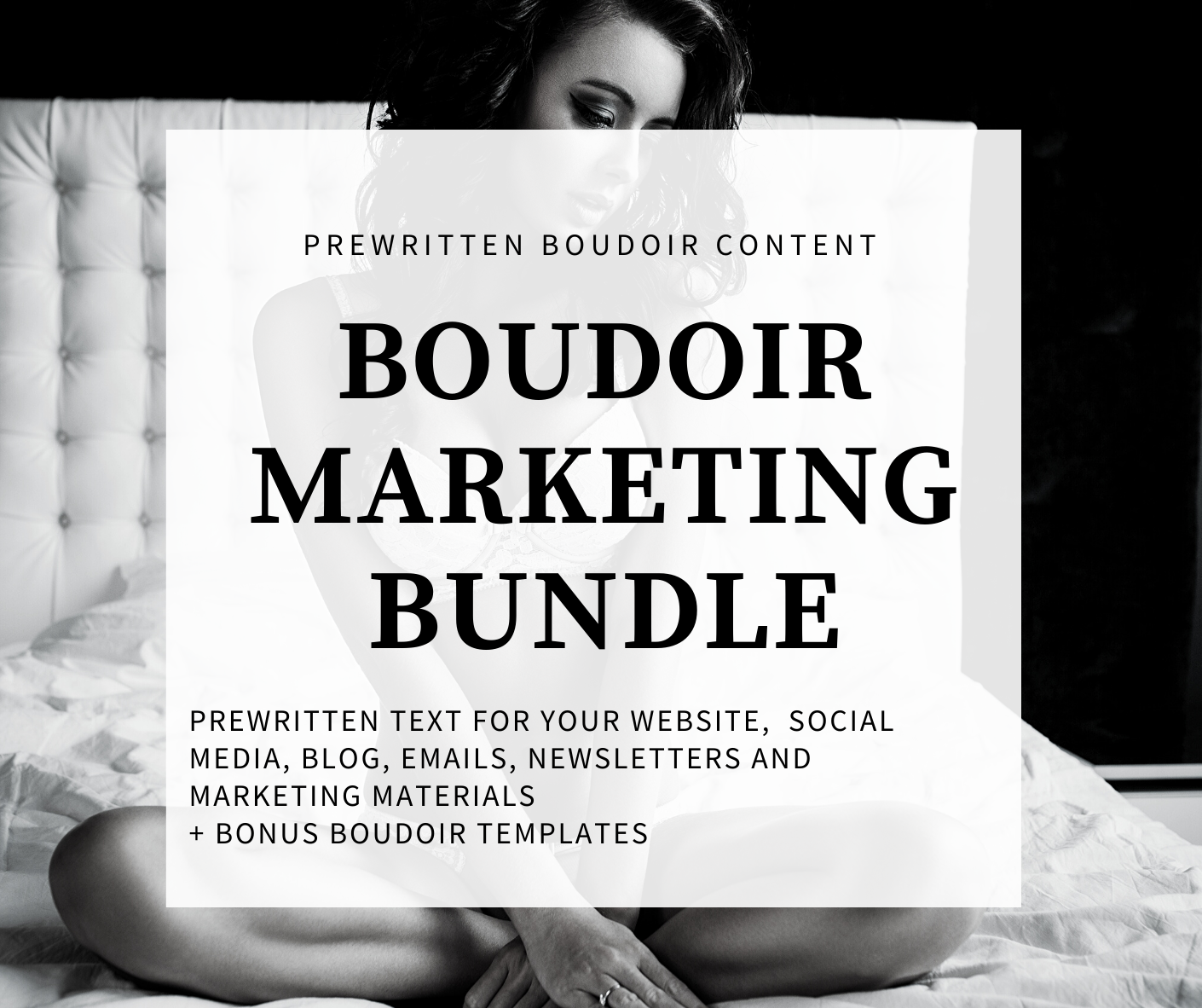 boudoir marketing bundle for boudoir photographers