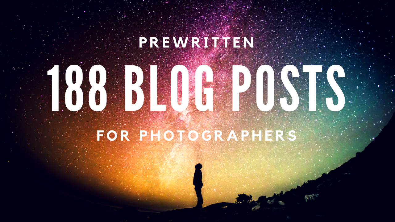 188 blog post ideas for photographers