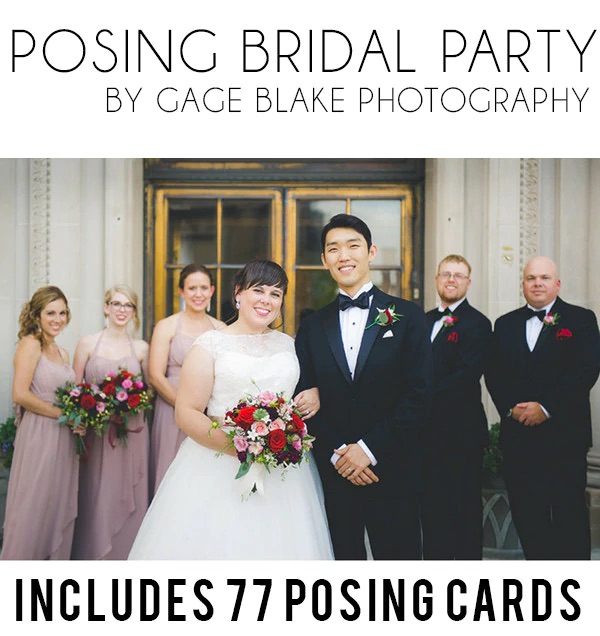posing bridal party cards